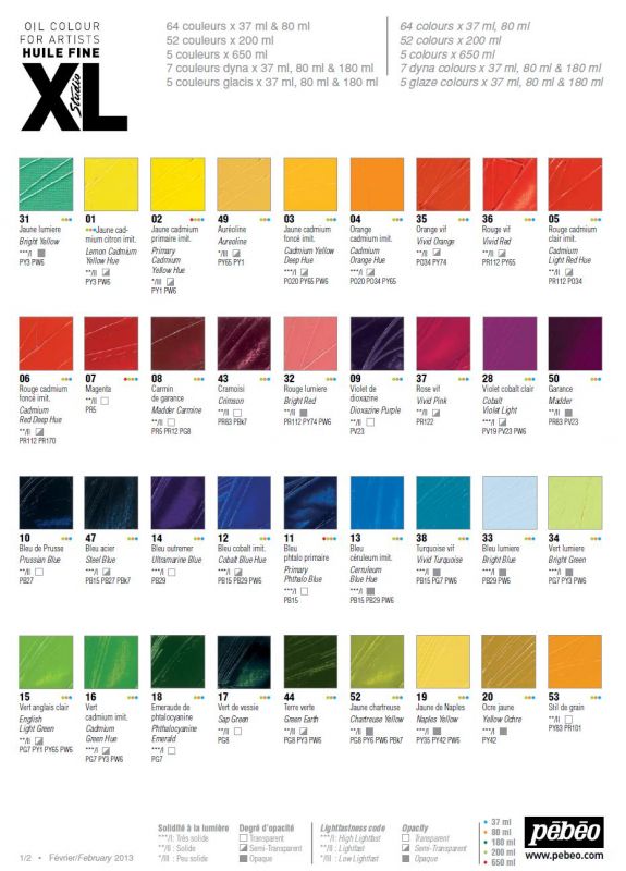 Olejové barvy Pebeo Studio XL 200ml
