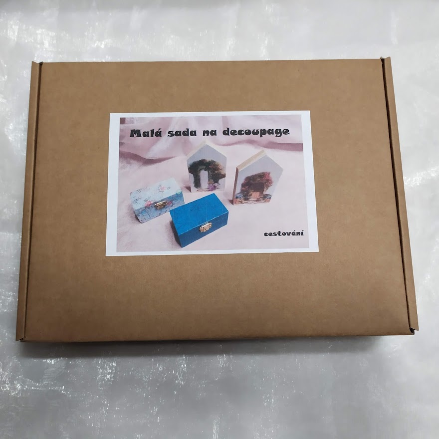 Malá sada na decoupage - růžová