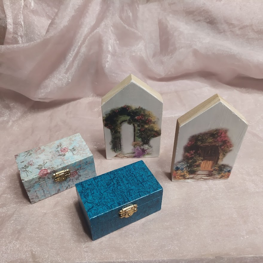 Malá sada na decoupage - růžová