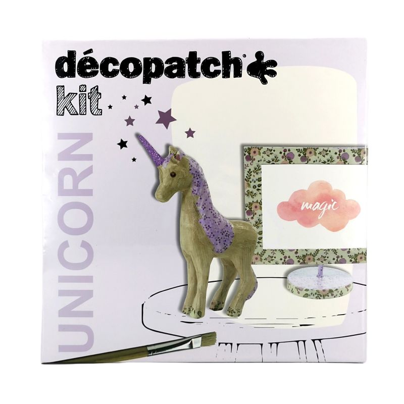 Velká dětská sada na decoupage - jednorožec