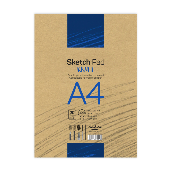 Sketch Pad kraft - skicák Drasca A4
