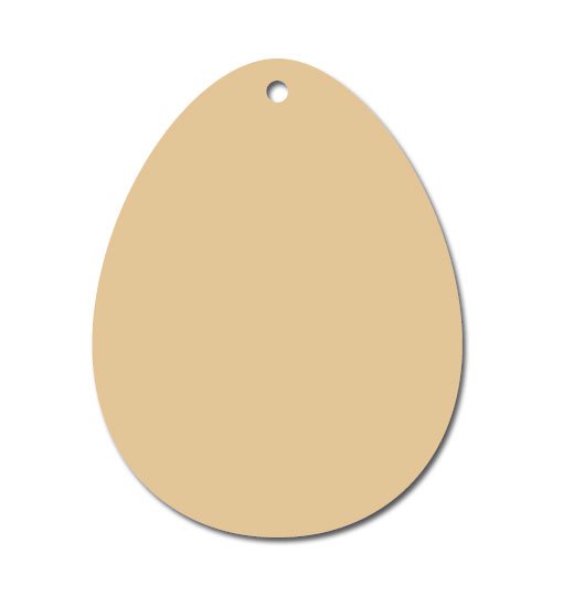 Dřevěný výřez - vajíčko výška 6,5cm