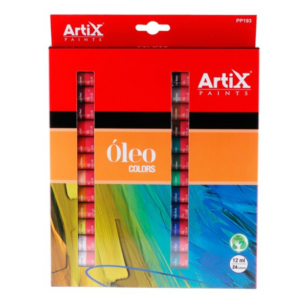 Olejové barvy Artix - sada 24x12ml