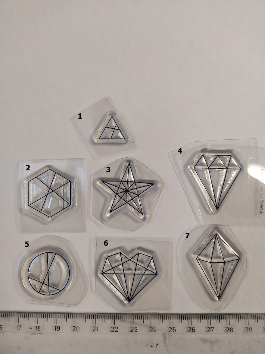 Diamanty - silikonová gelová razítka (1ks)