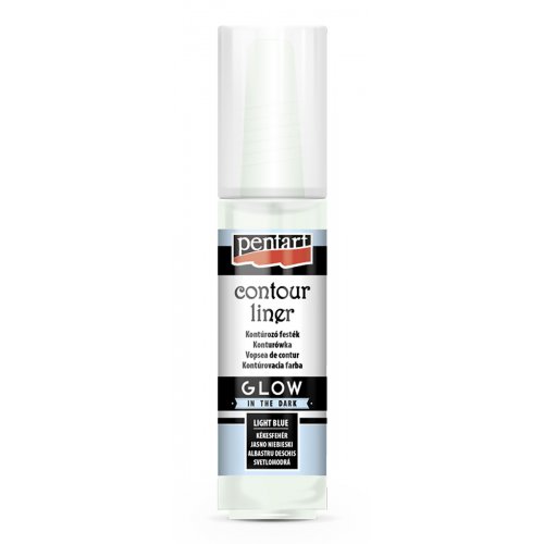Konturovací liner svítící ve tmě 20 ml Světle modrá