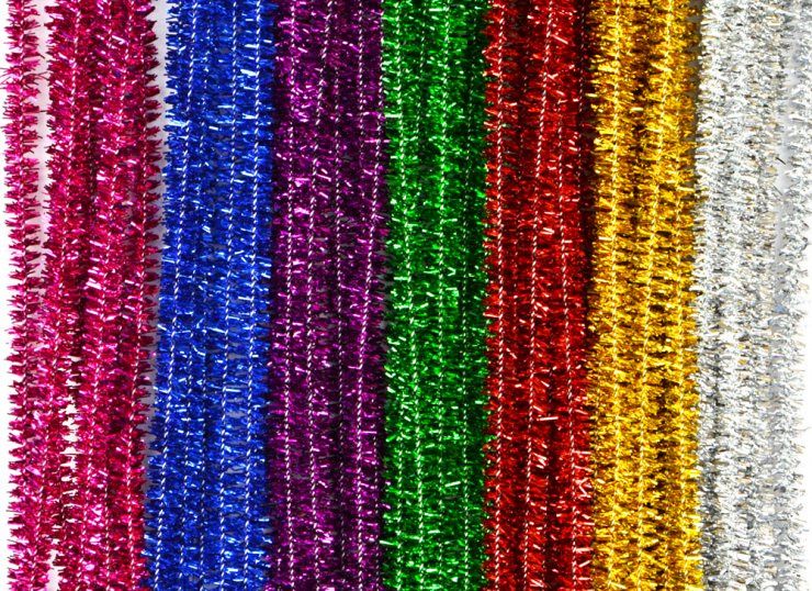 Chlupatý drát 30cm metalický