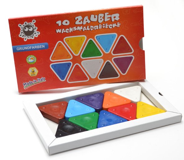 Trojhranné voskovky magic 10ks