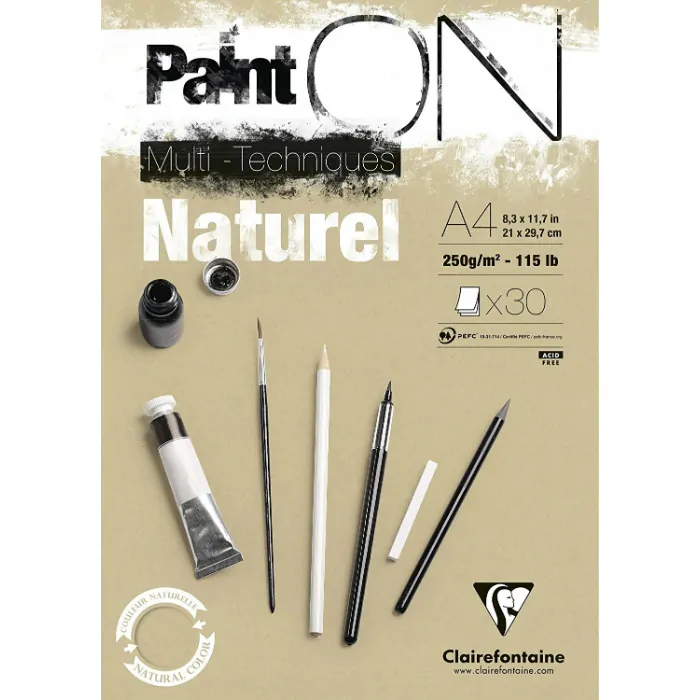Skicák Paint On naturel A4 (pískově hnědý)