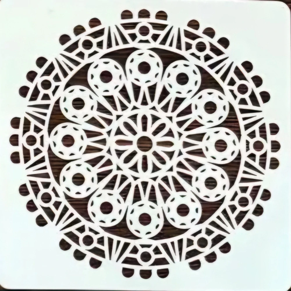 Plastová šablona - mandala