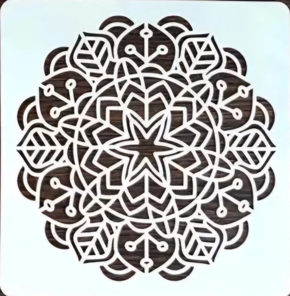 Plastová šablona - mandala