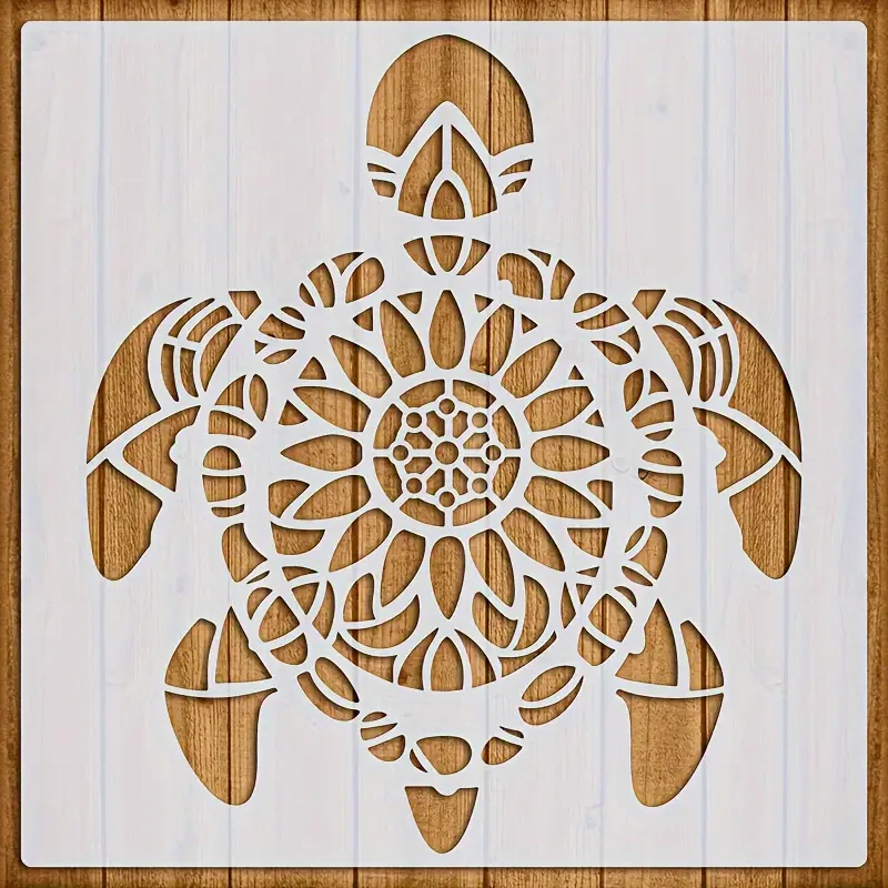 Plastová šablona - Mandala želva 30,5x30,5cm
