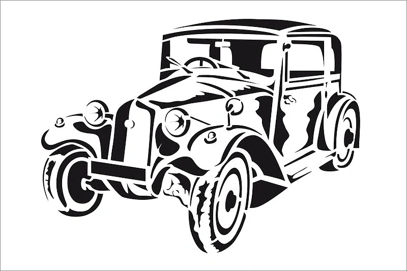 Plastová šablona - auto