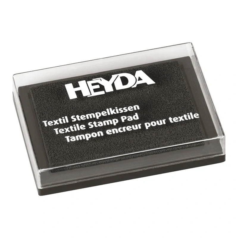 Razítkovací barva na textil Heyda černá