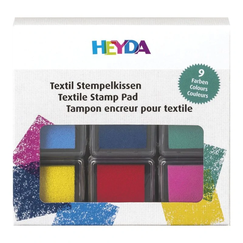 Razítkovací barva na textil Heyda - sada