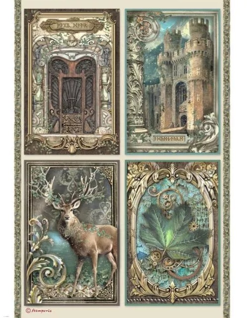 Rýžový papír A4 - Megic forest cards