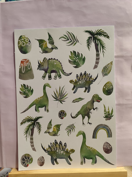Papírové výřezy arch A4 - Dinosauři