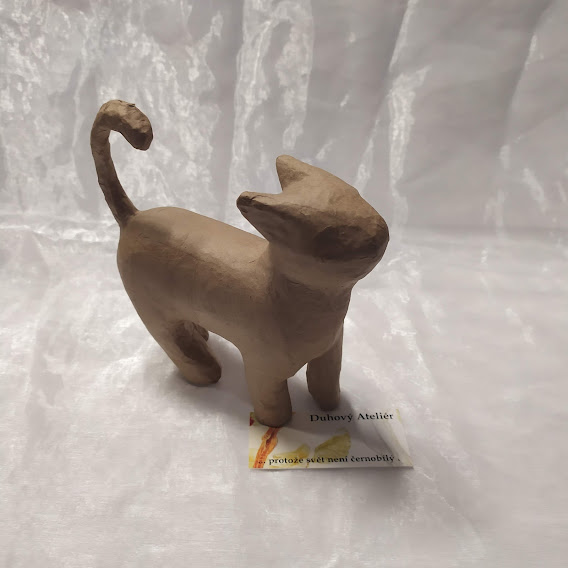 Zvířátko z papíru - kočka (19cm)