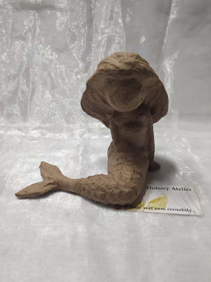 Figurka z papíru - mořská panna (15 cm)