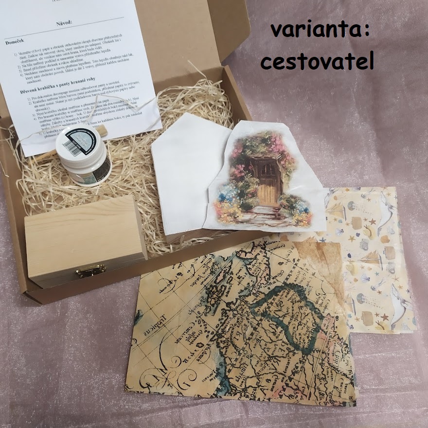 Malá sada na decoupage - cestovatel