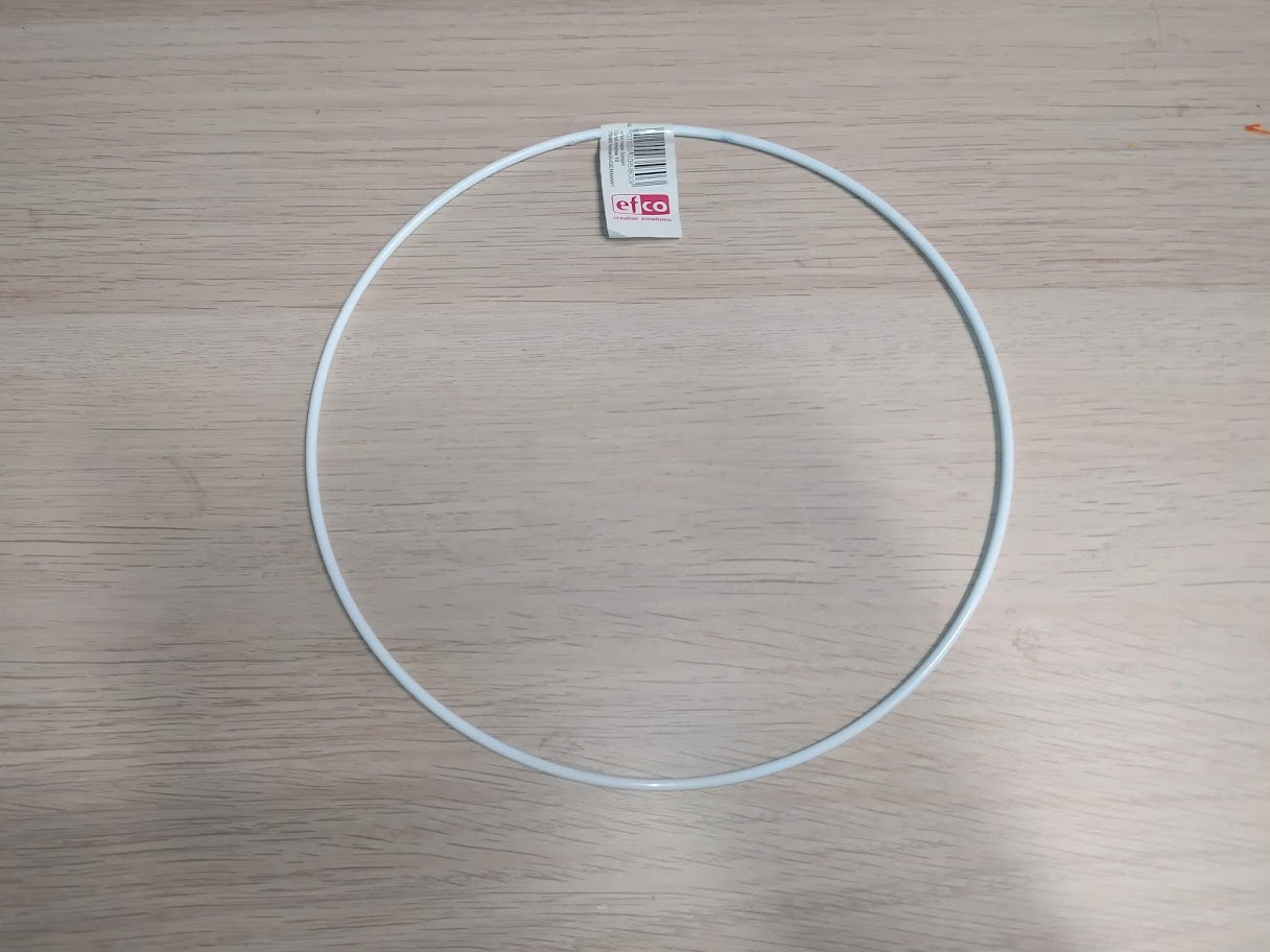 Kovový kruh stříbrný 60cm