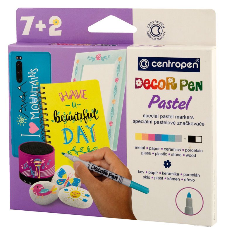 Decorpen - pastelové - sada