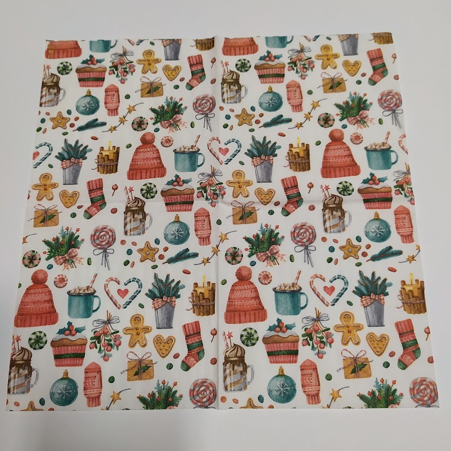 Ubrousek 25x25cm - Vánoční motivy
