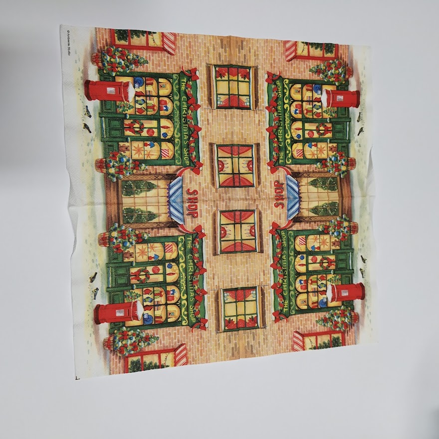 Ubrousek 25x25cm - Vánoční obchody