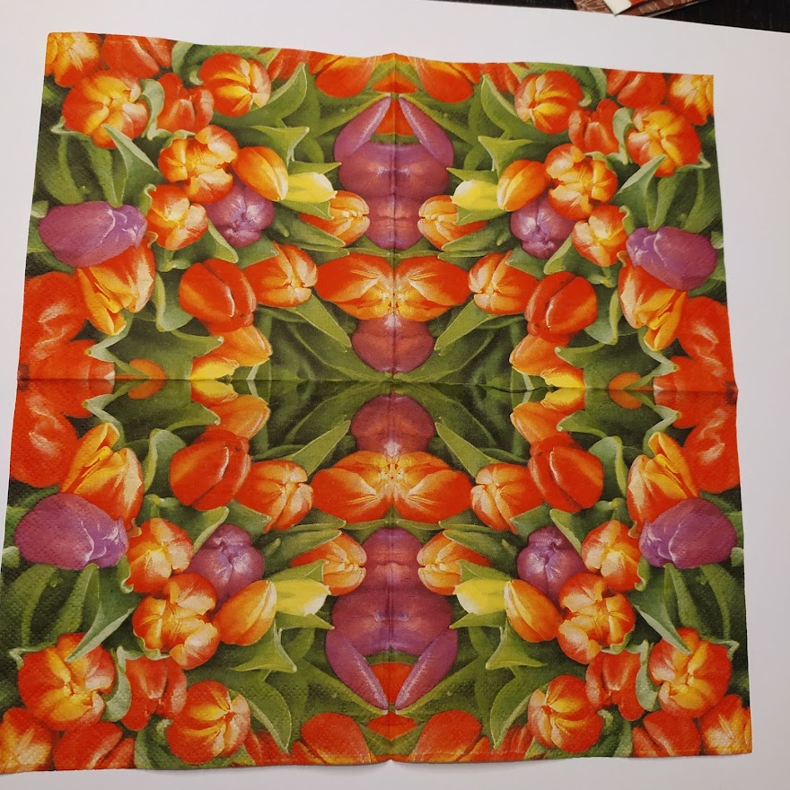 Ubrousek 25x25cm - Tulipány
