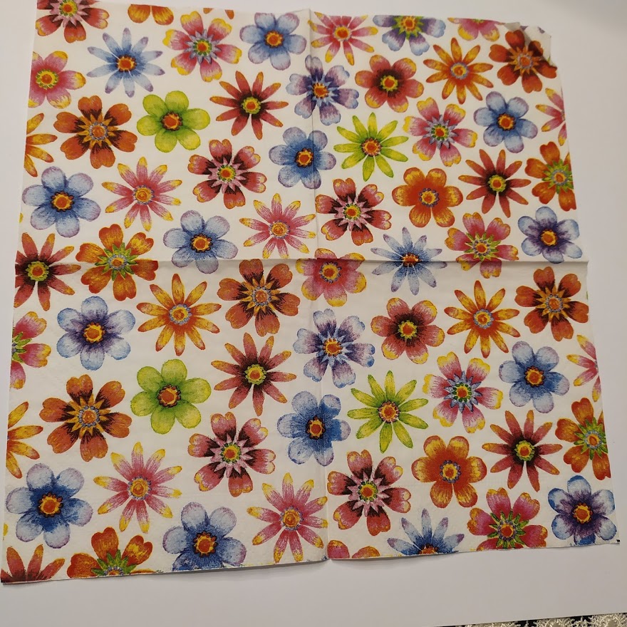 Ubrousek 25x25cm - Květy 1