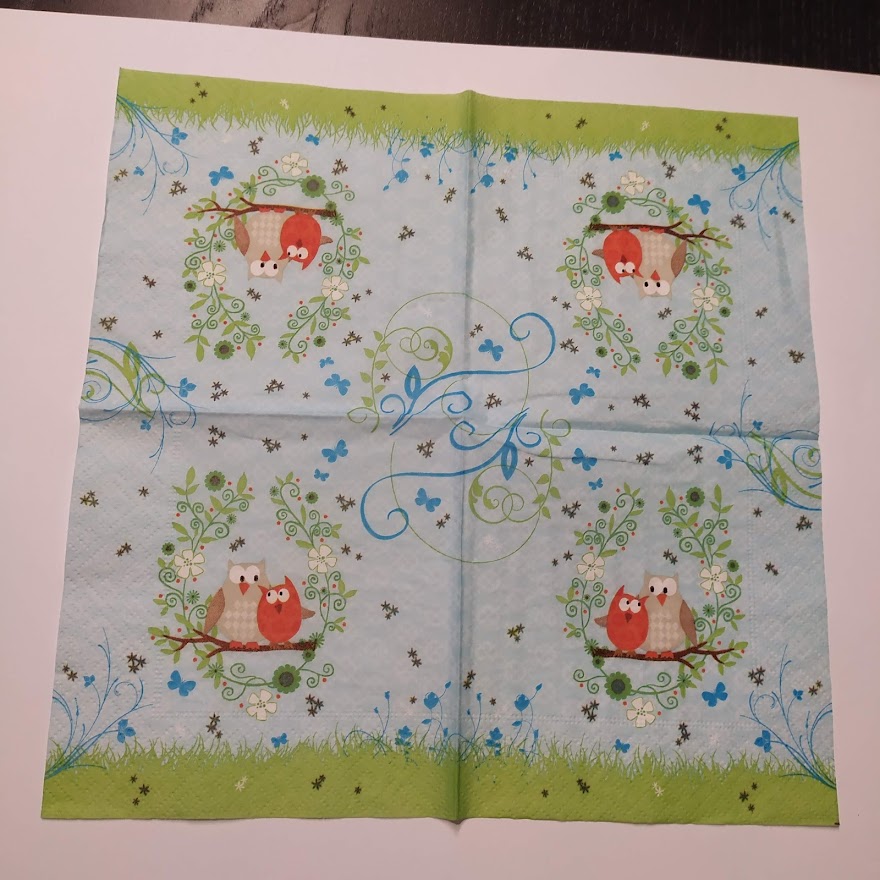 Ubrousek 25x25cm - sova
