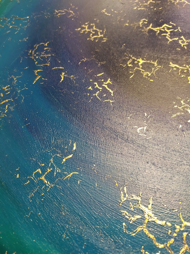 Modrá díra 50x50cm