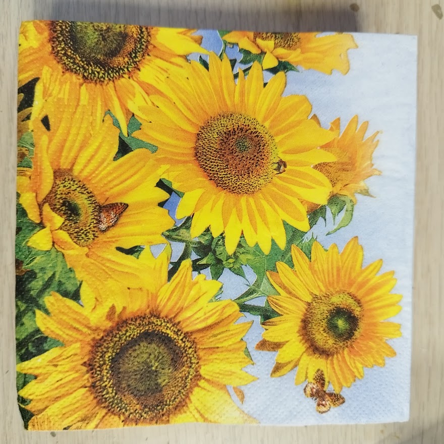 Ubrousek 25x25cm - Slunečnice