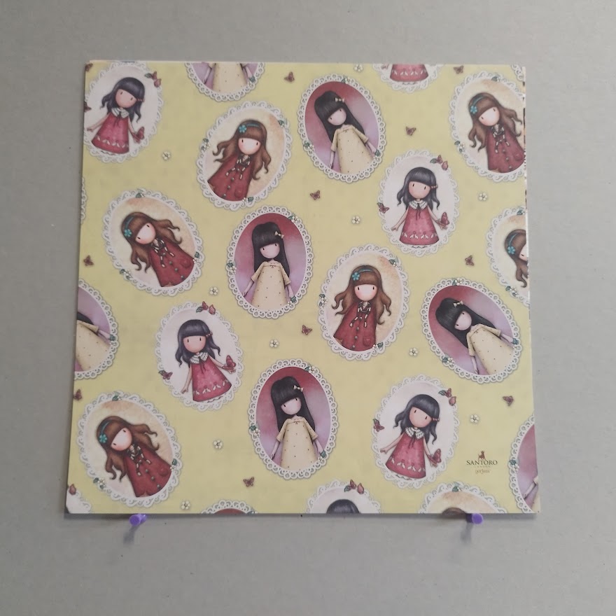 Papír Gorjuss - Jarní oválky ve žlutém- 30,6x30,6 cm