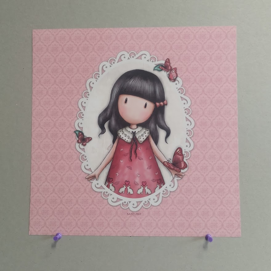 Papír Gorjuss - Růžový motýlci - 30,6x30,6 cm