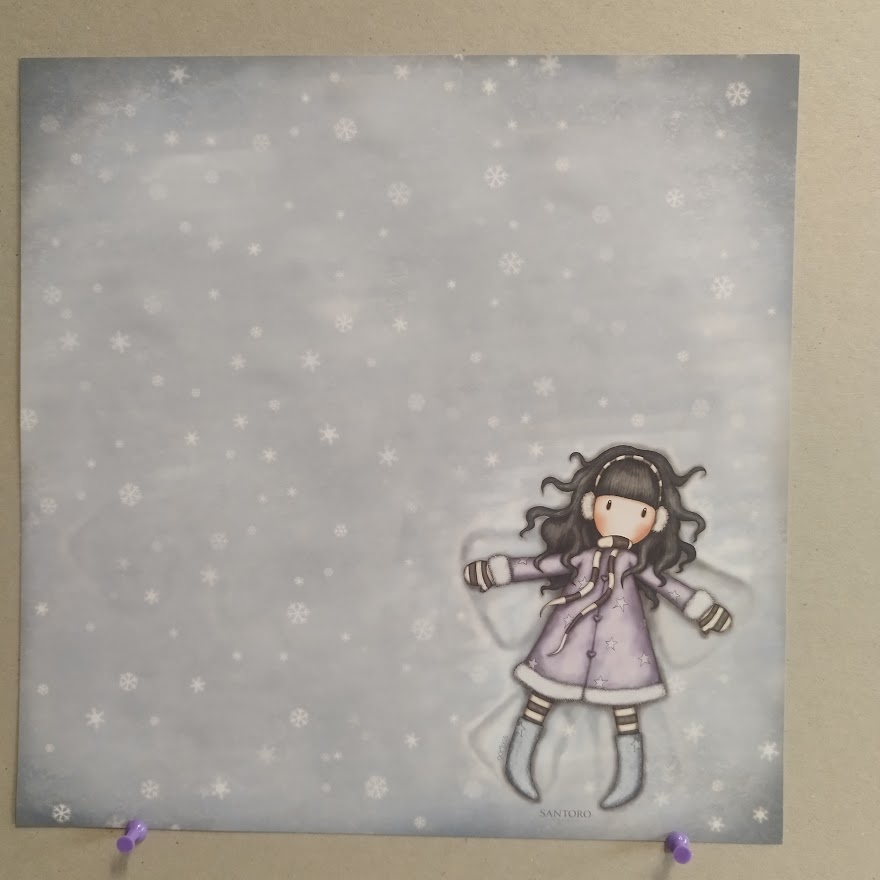 Papír Gorjuss - sněžný anděl - 30,6x30,6 cm