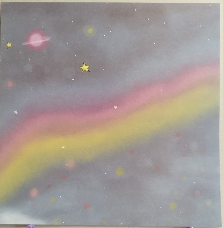 Papír - Noční obloha II- 30,6x30,6 cm