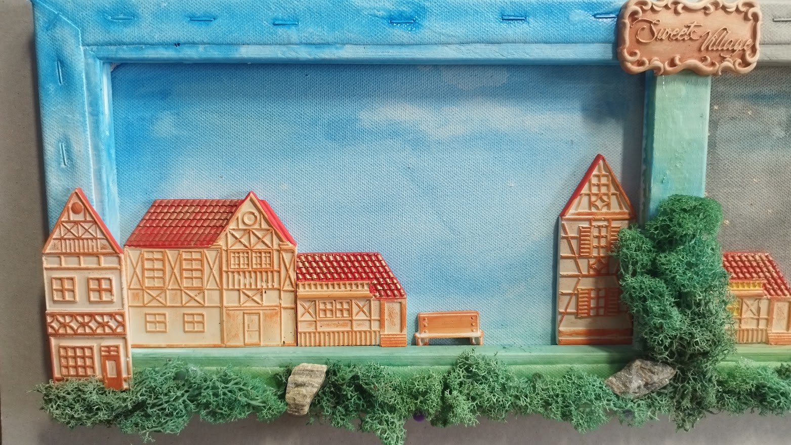 3D obraz s mechem - Magická vesnička den a noc