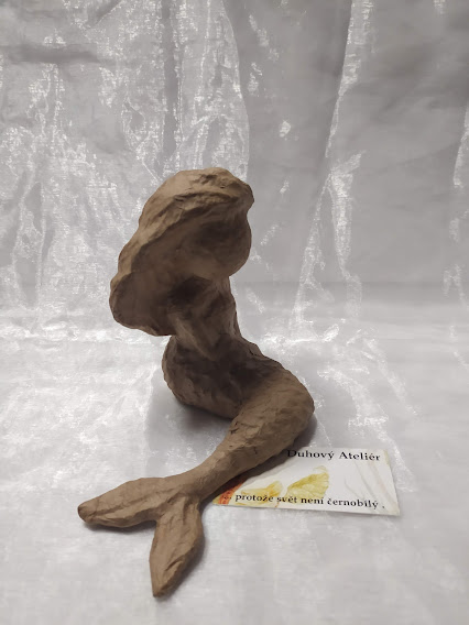 Figurka z papíru - mořská panna (15 cm)