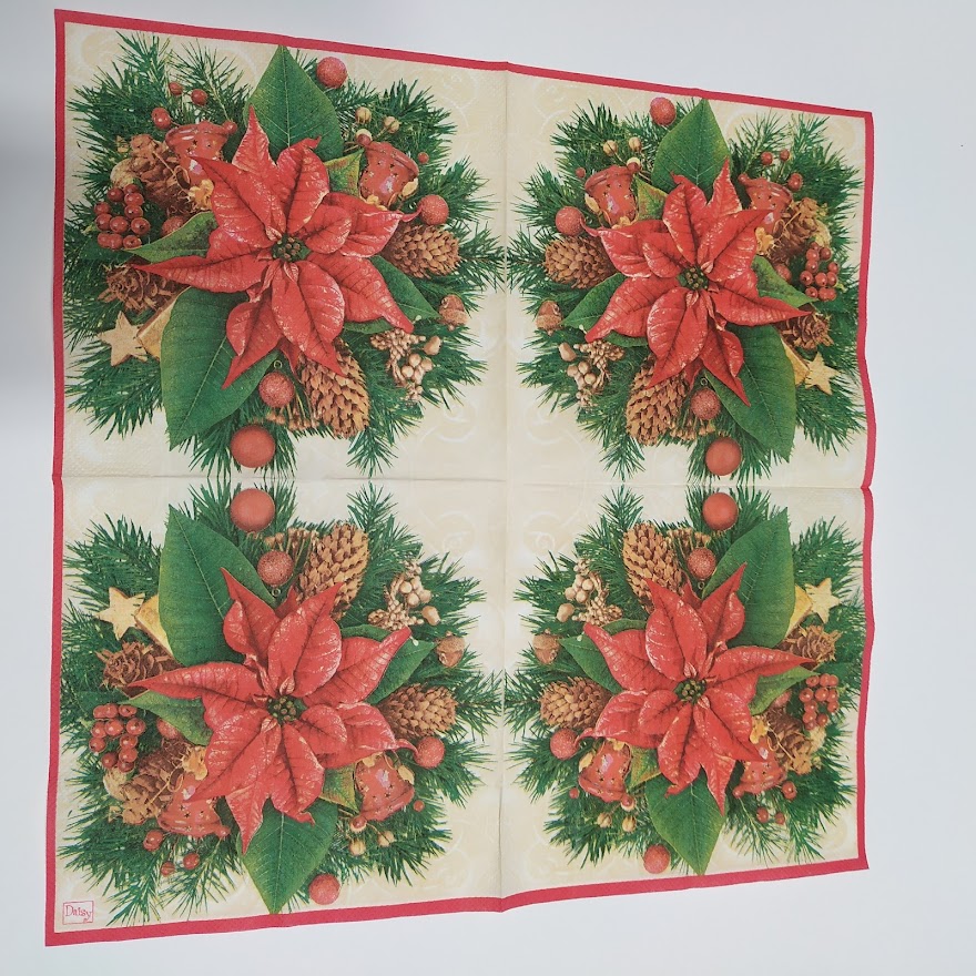 Ubrousek 33x33cm - Vánoční hvězda