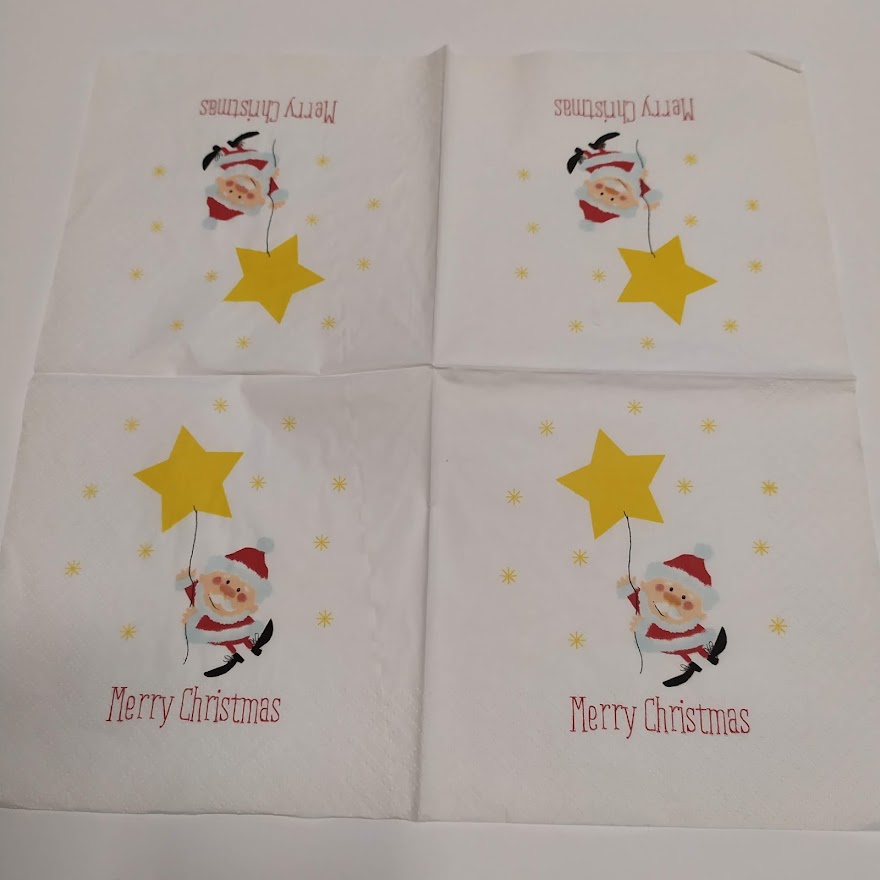 Ubrousek 33x33cm - Santa s hvězdou