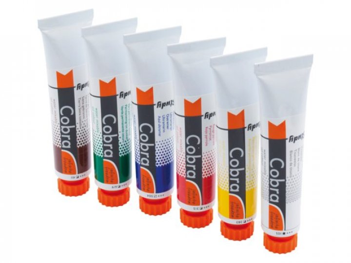 Vodou ředitelné olejové barvy Cobra Studio 10x40ml