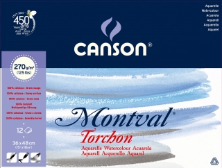Akvarelový skicák Montval Torchon  270g/m2 A3 12 listů