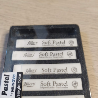 Suchý pastel extra soft - Mungyo 1ks Bílý