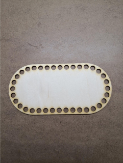 Dno - háčkování, drhání 20x15cm