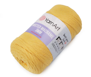 Yarn Art Twisted macrame 3 mm - žlutá