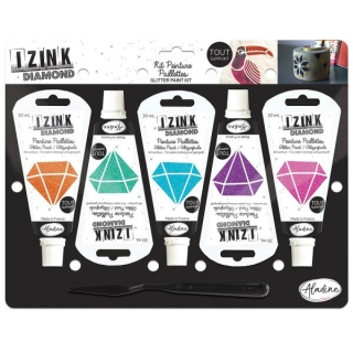 Diamantová barva IZINK Diamond 5x30ml (vhodný na textil i papír)