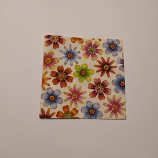Ubrousek 25x25cm - Květy 1