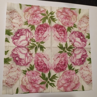 Ubrousek 25x25cm - Pivoňky