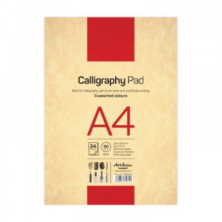 Calligraphy Pad bílá, šedá, béžová - skicák Drasca A4
