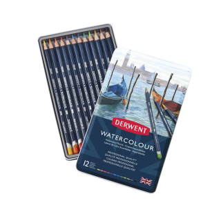 Akvarelové Pastelky Derwent Watercolour - 12ks